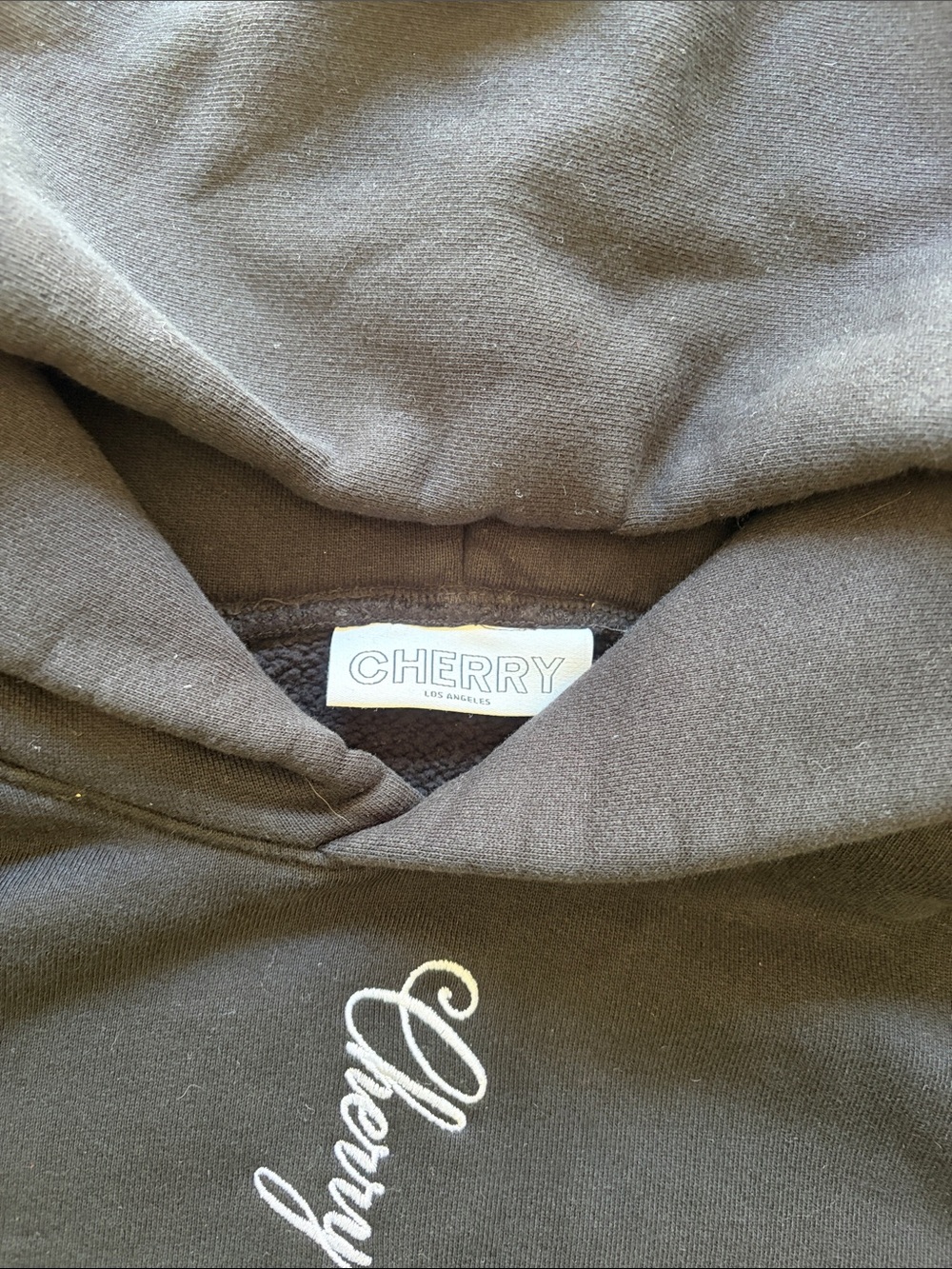 Cherry LA Black Hooded Sweatshirt with Cherry logo - Picture 2 of 5